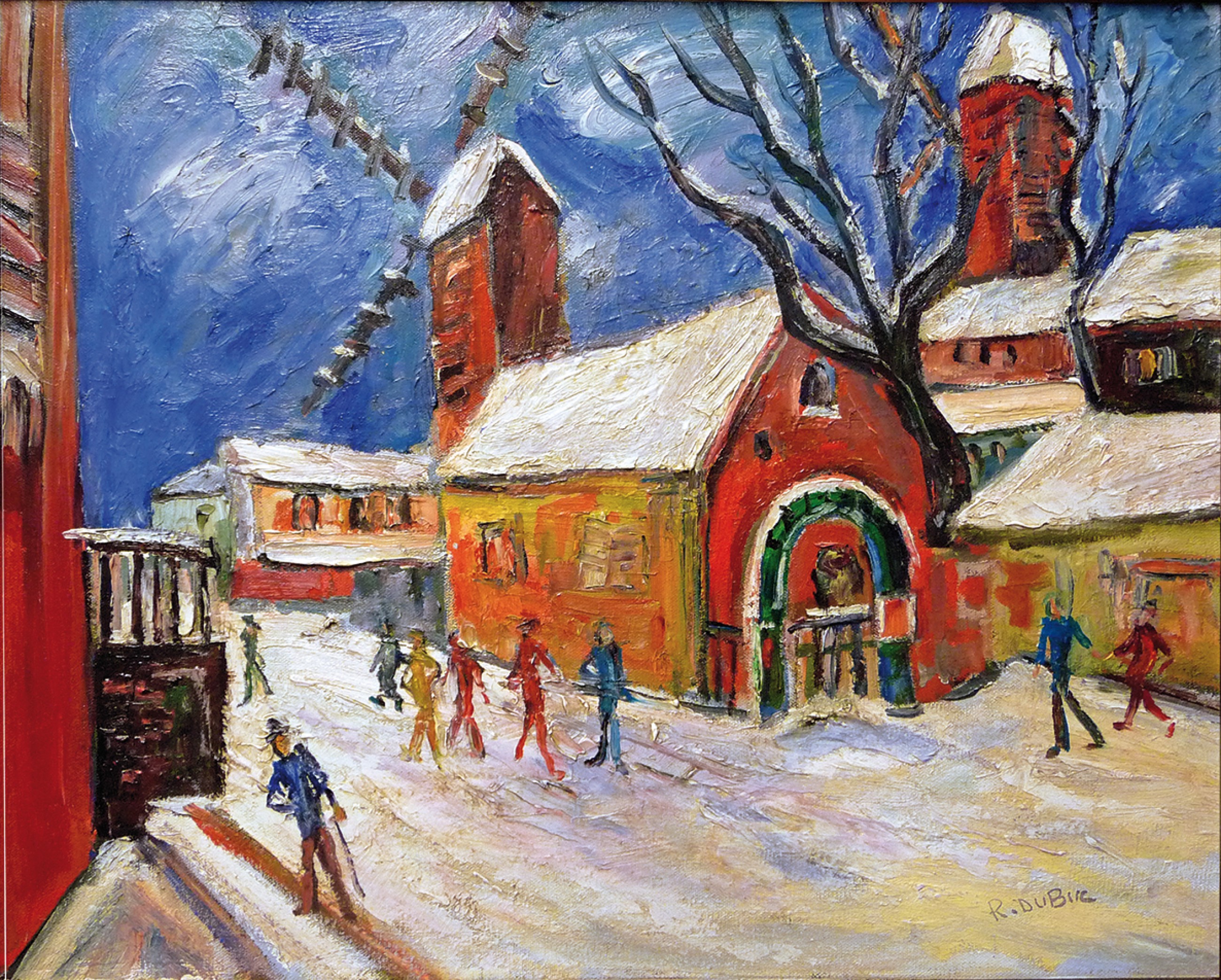 Le moulin de la Galette sous la neige | Roland Dubuc