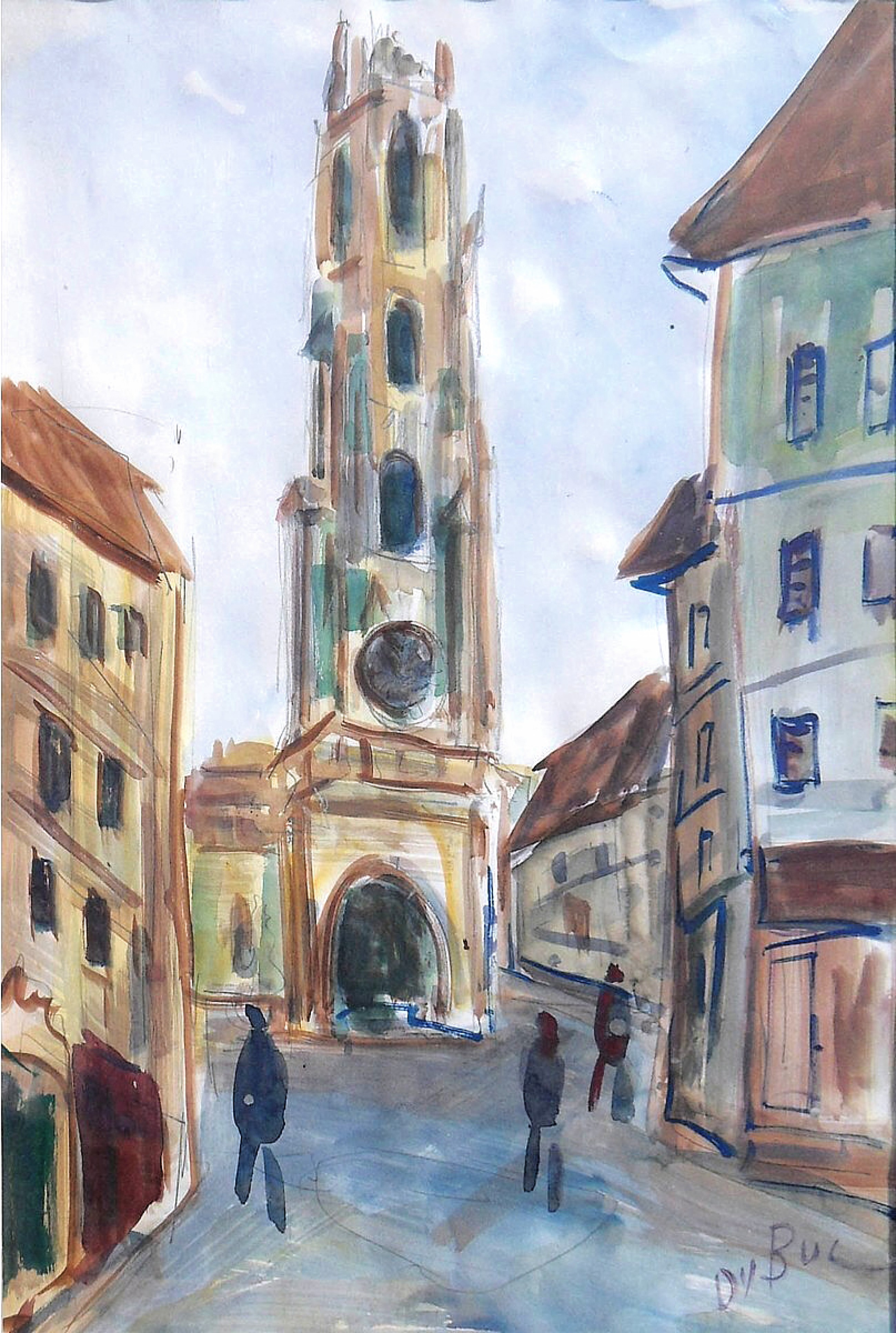 La Cath Drale De Fribourg Roland Dubuc Roland Dubuc Cathedrale De Fribourg 62 41cm 