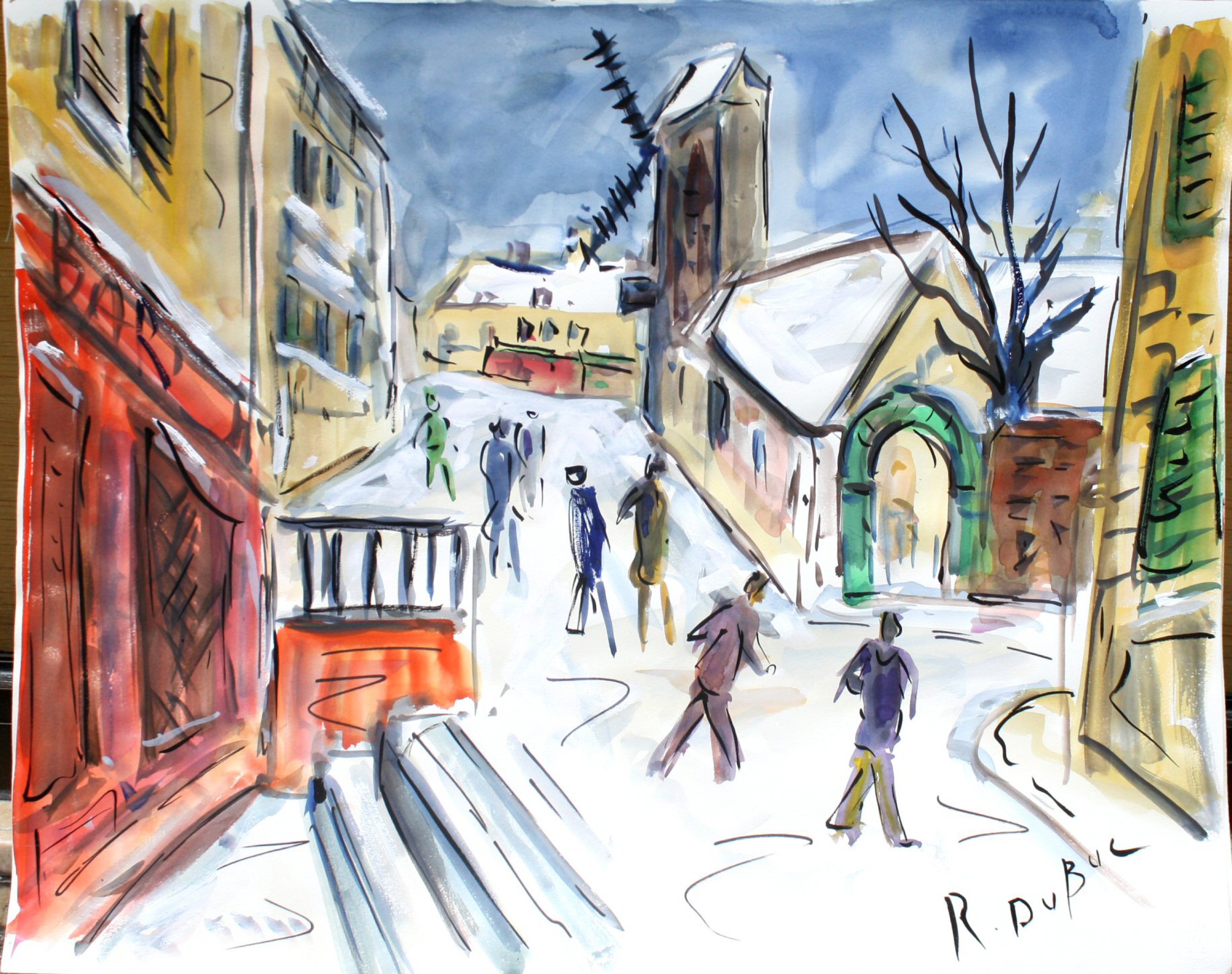 Le Moulin de la Galette sous la neige | Roland Dubuc